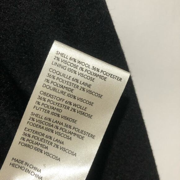 Free People Manteau Cecelia Peacoat Button Front Buckle Detail Black M $348 - Picture 7 of 16